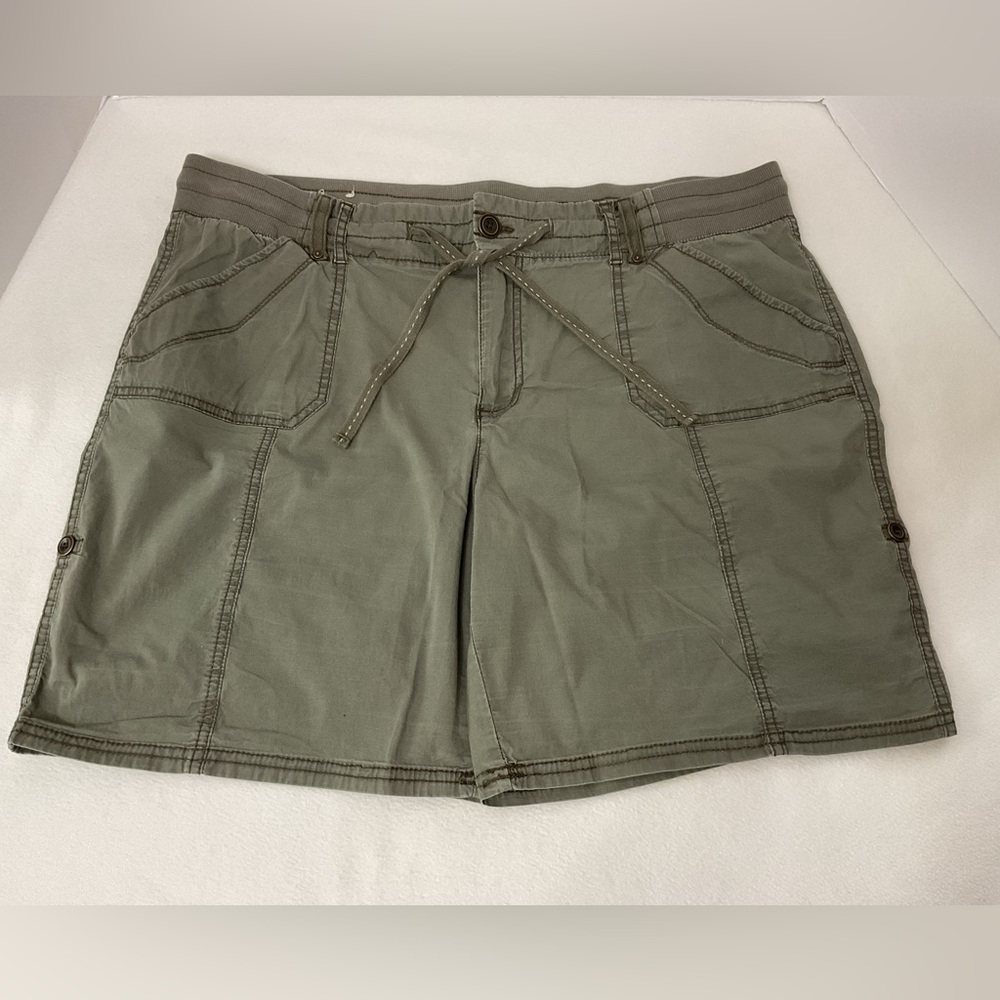 KHAKIS & CO. OLIVE GREEN SHORTS - SZ 18
